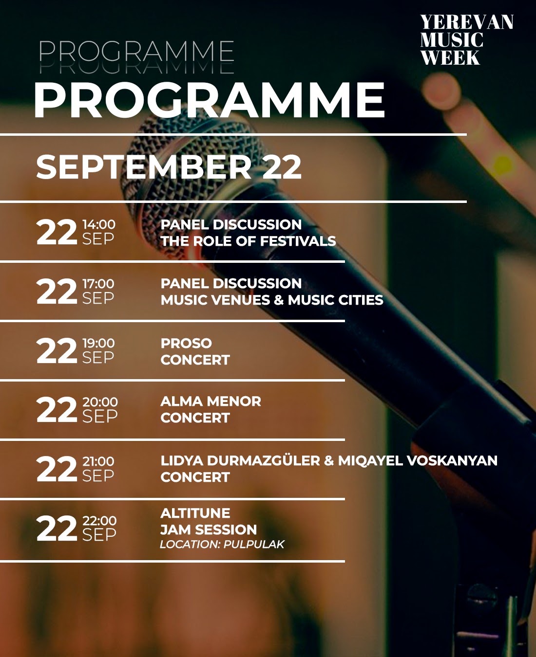 22 de Setembro, 20h – Concerto na State Philarmonia, Erevã (Yerevan Music Week)